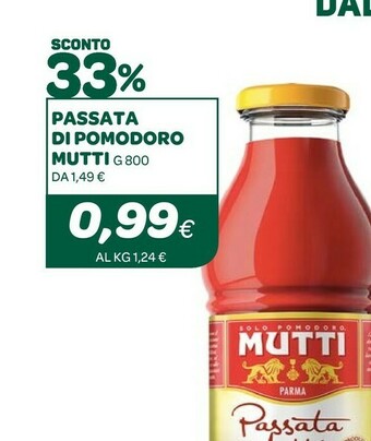 Ekom Mutti Passata Di Pomodoro 800 G(ml) offerta
