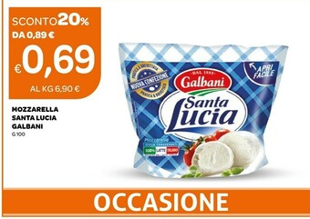Ekom Galbani Mozzarella Santa Lucia 100 G(ml) offerta
