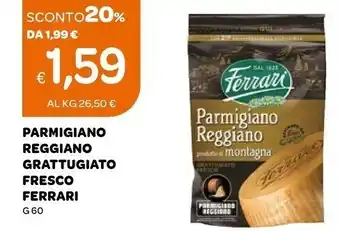 Ekom Ferrari Parmigiano Reggiano Grattugiato Fresco 60 G(ml) offerta
