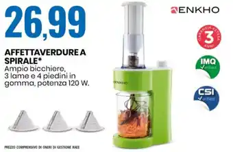 Eurospin ENKHO AFFETTAVERDURE A SPIRALE offerta