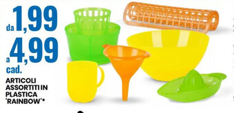 ARTICOLI ASSORTITI IN PLASTICA 'RAINBOW'