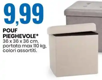 Eurospin POUF PIEGHEVOLE* 36 x 36 x 36 cm offerta