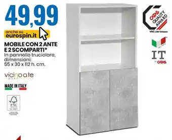 Eurospin vicinoate MOBILE CON 2 ANTE E 2 SCOMPARTI offerta