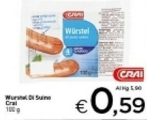 Crai Wurstel offerta
