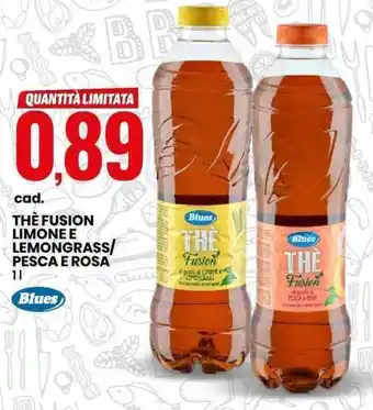 Eurospin THE FUSION LIMONE E LEMONGRASS/ PESCA E ROSA 1l offerta