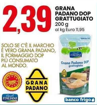 Eurospin GRANA PADANO DOP GRATTUGIATO 200 g offerta