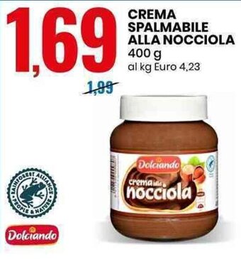 Eurospin CREMA SPALMABILE ALLA NOCCIOLA 400 g offerta