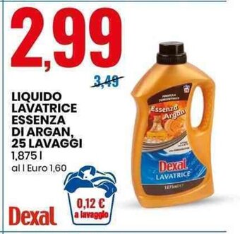 LIQUIDO LAVATRICE ESSENZA DI ARGAN, 25 LAVAGGI 1,875 l