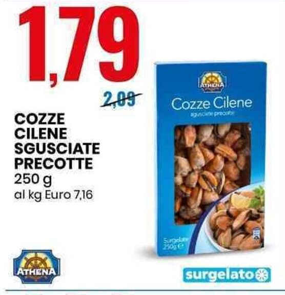 Eurospin COZZE CILENE SGUSCIATE PRECOTTE 250g offerta