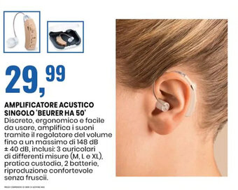 AMPLIFICATORE ACUSTICO SINGOLO 'BEURER HA 50'