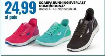 SCARPA RUNNING EVERLAST UOMO/DONNA* Uomo: 41-46, donna: 36-41.