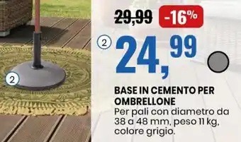 BASE IN CEMENTO PER OMBRELLONE