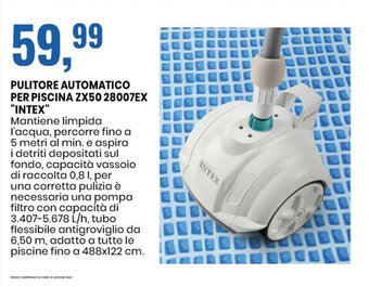 PULITORE AUTOMATICO PER PISCINA ZX50 28007EX "INTEX"