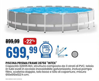 Eurospin PISCINA PRISMA FRAME 26756 "INTEX" offerta