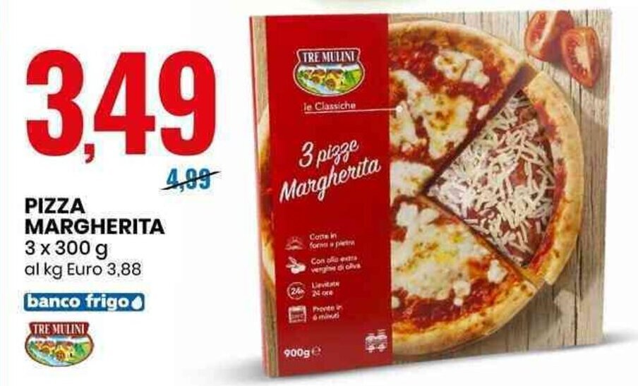Eurospin PIZZA MARGHERITA 3 x 300 g offerta