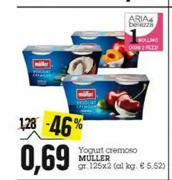 Emi Supermercati Muller Muller - Yogurt Cremoso Fragola in Pezzi 250 g(ml) offerta