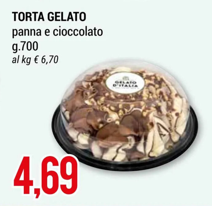 Hardis TORTA GELATO panna e cioccolato g.700 offerta