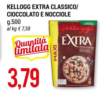 KELLOGG EXTRA CLASSICO/ CIOCCOLATO E NOCCIOLE g.500