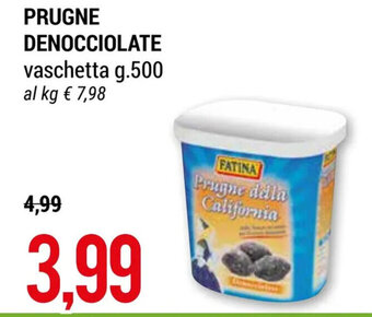 PRUGNE DENOCCIOLATE vaschetta g.500