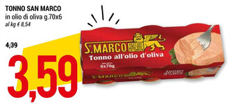 Hardis TONNO SAN MARCO in olio di oliva g.70x6 offerta