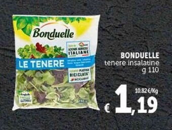 Deco Supermercati BONDUELLE tenere insalatine g 110 offerta