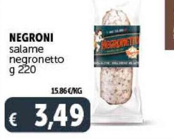 Deco Supermercati NEGRONI salame negronetto g 220 offerta