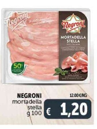 NEGRONI mortadella stella g 100