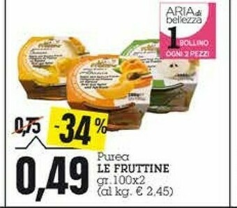 Le fruttine Purea Di Mela E Prugna 200 G(ml)