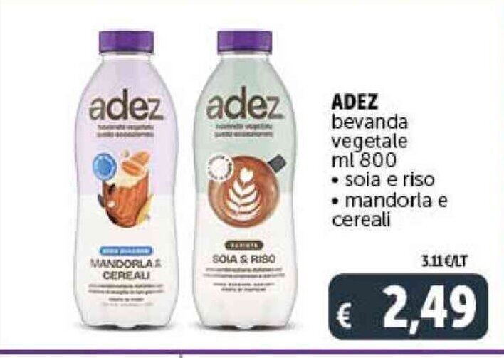 Deco Supermercati ADEZ bevanda vegetale ml 800 offerta