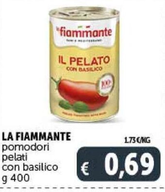 LA FIAMMANTE pomodori pelati con basilico g 400