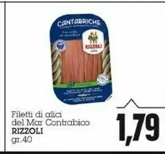 Emi Supermercati Rizzoli Filetti Di Alici Del Mar Cantabrico offerta