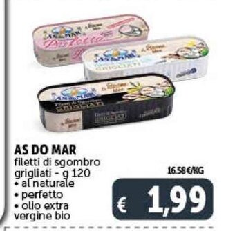 Deco Supermercati AS DO MAR filetti di sgombro grigliati - g 120 offerta
