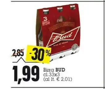 Emi Supermercati Bud - Birra 990 G(ml) offerta