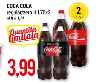 Hardis COCA COLA regular/zero It.1,75x2 offerta