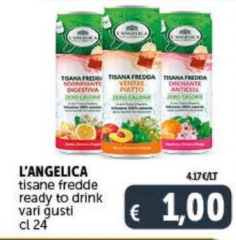 L'ANGELICA tisane fredde ready to drink vari gusti cl 24
