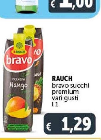 Deco Supermercati RAUCH bravo succhi premium vari gusti L1 offerta