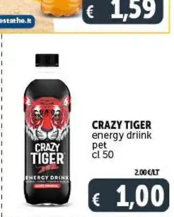 Deco Supermercati CRAZY TIGER energy driink pet cl 50 offerta