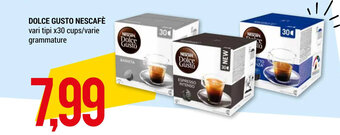 Hardis DOLCE GUSTO NESCAFÈ vari tipi x30 cups/varie grammature offerta