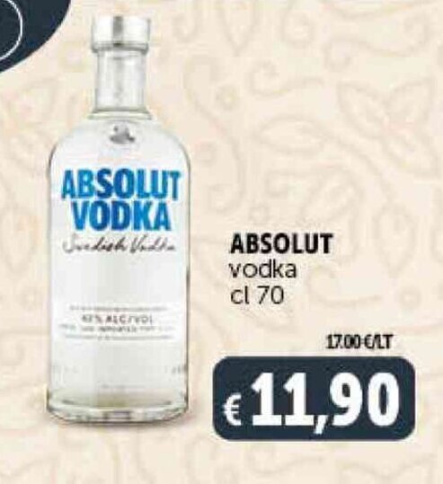 Deco Supermercati ABSOLUT vodka cl 70 offerta