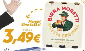 Moretti Birra 6x33 cl