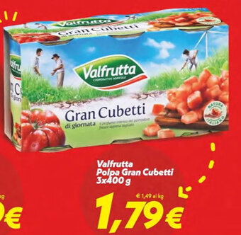 Valfrutta Polpa Gran Cubetti 3x400 g