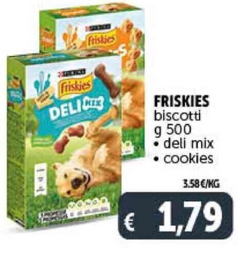 Deco Supermercati FRISKIES biscotti g 500 offerta