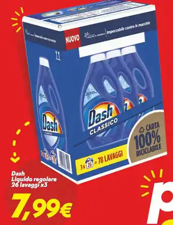 Iper Super Conveniente Dash Liquido regolare 26 lavaggi x3 offerta
