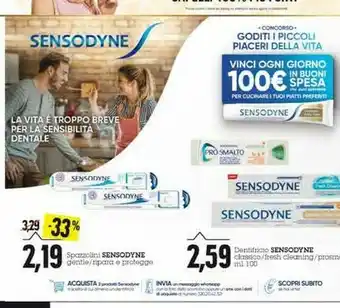 Emi Supermercati Sensodyne Dentifricio Fresh Cleaning 100ml offerta