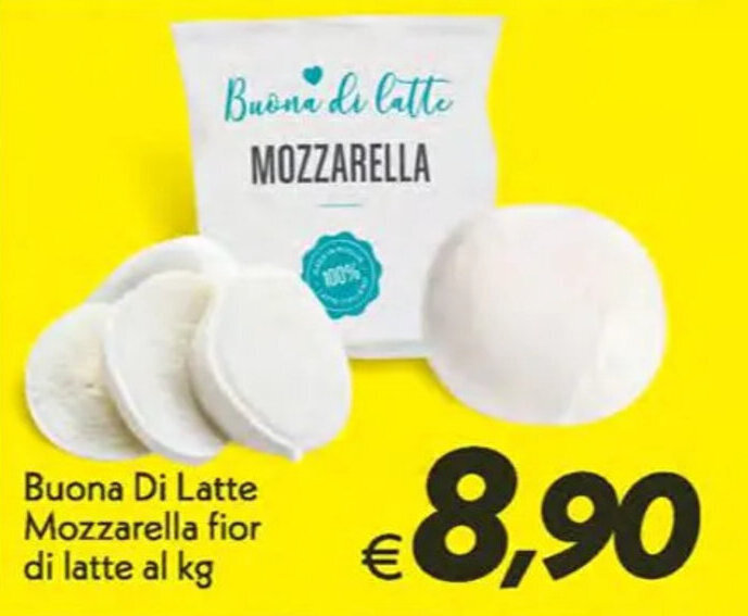 Iper Super Conveniente Buona Di Latte Mozzarella fior di latte offerta