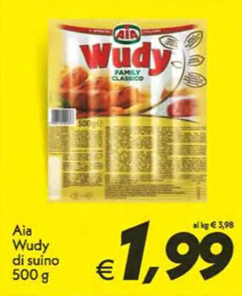 Iper Super Conveniente Aia Wudy di suino 500 g offerta