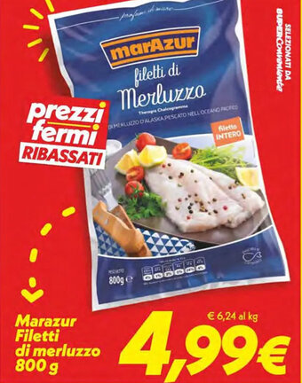 Iper Super Conveniente Marazur Filetti di merluzzo 800 g offerta