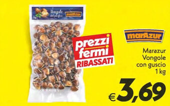 Iper Super Conveniente Marazur Vongole con guscio 1 kg offerta