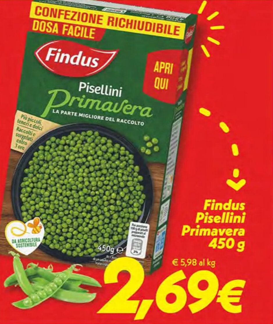 Iper Super Conveniente Findus Pisellini Primavera 450 g offerta