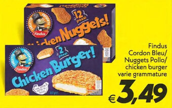 Iper Super Conveniente Findus Cordon Bleu/ Nuggets Pollo/ chicken burger varie grammature offerta
